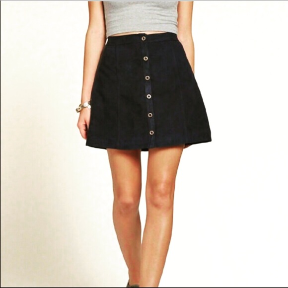 hollister suede skirt